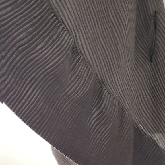 Planet by Lauren G Brown Ribbed Linen Lagenlook Waterfall Sleeveless Cardigan OS - Picture 5 of 10